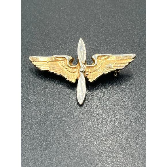 Vintage WWII Army Air Force Cadet Propeller Sterling Silver Pin Brooch - Picture 3 of 8